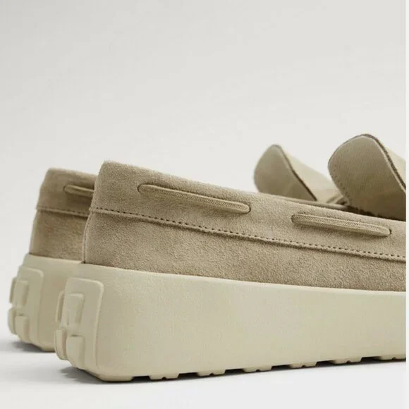 Zara Suede Driving Loafer